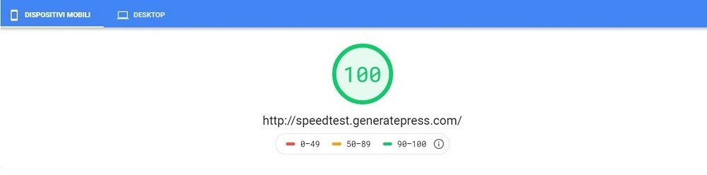 test generatepress pagespeed